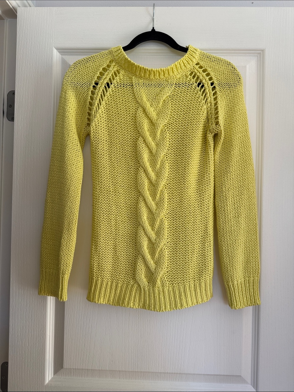 Zara Yellow/ Green Cable-Knit Women's Sweater